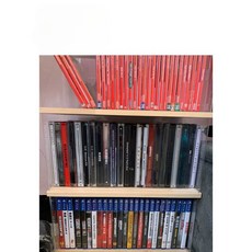CD DVD 보관함 PS4 랙 우드 아크릴 선반 투명 수납 진열 장식장, 4. 표준 2단 40x18x41.5