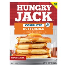 Hungry Jack 컴플리트 버터밀크 팬케이크 앤 와플 믹스, 907g, 3개