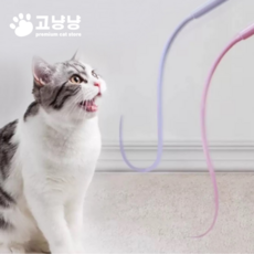 고냥냥 쥐꼬리 낚시대 고양이 장난감, 1개, 분홍