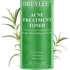 오일 컨트롤 및 슈링크 포어(100ml 3.4fl oz)용 Witch Hazel 및 Salicylic Acid가 함유된 Acne Prone 스킨 티 트리 토너용 BR, 1