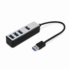 유니콘 USB3.0 무전원 4포트 허브 RH-4500, Dark Gray, USB3.0 4포트