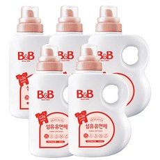 비앤비 1500ml 용기 자스민 섬유유연제, 5개