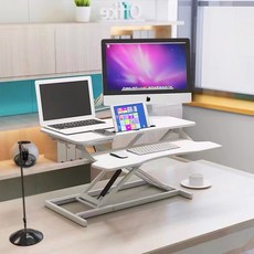domiheat 사무용책상 높이조절 모션 데스크 거치형 스탠딩 컴퓨터 책상 테이블