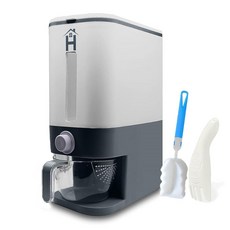  Homglee 쌀 디스펜서 11.3kg25파운드 주방 식료품 저장실용 계량 컵이 있는 습기 방지 용기 뚜껑 및 곡물 대두 옥수수용 내장 상자가 이상적인 보관 그레이 