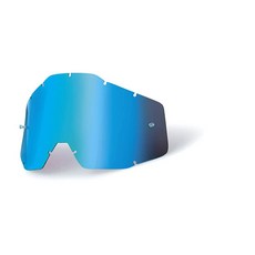 100 고글 교체 렌즈 Racecraft 1 Accuri Strata 호환 주입식 김 서림 방지 HD 올리브, Anti-fog Blue Mirror/Blue