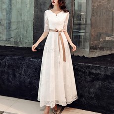 kirahosi 드레스 수입 셀프 웨딩 빅사이즈 공연복 연주복 합창복 롱 40호 Lvd4nw