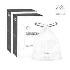 홈마스터 끈으로 조이는 쪼이백 분리수거 비닐봉투 50p, 80L, 2개