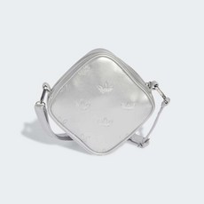 아디다스오리지널 아디컬러 다이아몬드 셰이프드 백 컴팩트하고 실용적인 크로스 가방, 원사이즈, 실버 메탈릭, 1개