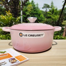 Le Creuset르쿠르제 프랑스 냄비 26cm 법랑 국솥 깊은 솥 볶음탕, 24cm 핑크, .