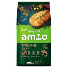 풀무원아미오 전연령 강아지 자연담은 식단 건식사료, 연어, 1.8kg, 1개