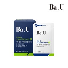 바유 핸드 세니타이저 겔(에탄올)_손 소독제, 10개입, 3ml
