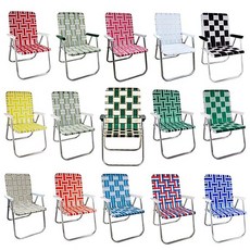 Lawn Chair 론체어 클래식 접이식 캠핑의자 야외 테라스 피크닉 의자 10.Red and White w/White arms