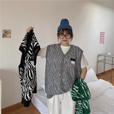 퍼조끼옷 막갓난쟁이 의 대표 상품이다 단품 클래식 얼룩말무늬