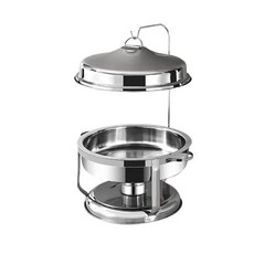 뚜껑이 대용량 돔 차핑 접시 매달린 뷔페 음식 워머 아랍 시장, 1.4.5L silvery, 1개