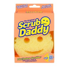 [국내배송] 미국 스크럽 대디 수세미 Scrub Daddy Scratch-Free Dish Sponge Yellow 1 Count, 1개, 1개