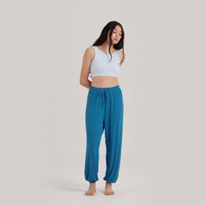 부디무드라 Rib jogger pants #1_Deep Water