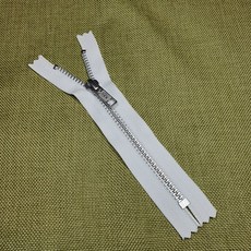 YKK 지퍼 알루미늄 5호 클로즈 501 백색 10개 15cm 17.5cm 20cm 25cm, 15cm 10개