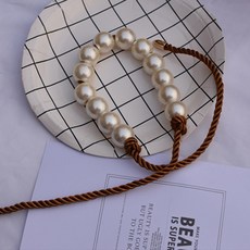 도이아 진주 트위들 스트링 파우치 미니백 버킷백 가방 스트랩