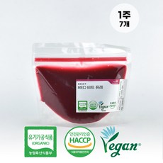 ALL바른 한입 [파우치] Reset Red 비트 퓨레, 7팩, 300g