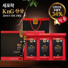 [세포락] KnG 산삼 20ml x 10포 x 3박스 산양산삼추출액 + 녹용