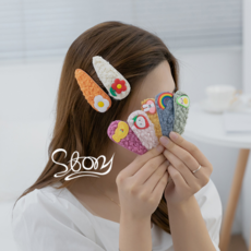 스토리 플라워동물 뜨개머리핀7종1세트