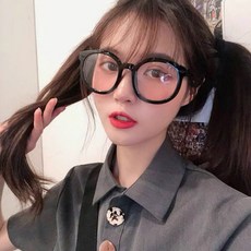 binke로즈 골드 핑크 블러쉬 안경 프레임 금속 대형 여성 패션 독특한 그라데이션 뺨 블러쉬 안경 여성 블랙 프레임 누드 얼굴 착용 아이 서클 라운드 페이스