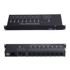 무선고압세척기 DMX 스플리터 분배기 Dj 장비용 신호 증폭기 무대 조명용 리피터 DMX512 8CH, 4.영국 플러그, 1개