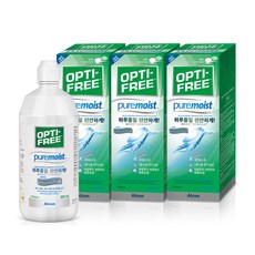 옵티프리 퓨어모이스트 렌즈세정액 + 렌즈케이스, 300ml, 3개