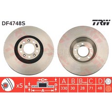 ksw40152 브레이크디스크 앞2장 푸조 407 SW 2.7 HDi 05-이후년식, 본상품선택
