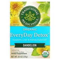 경제적인 웰니스마더임당티 최저가 제품 리스트 5 6 트레디셔널 메디셔널 유기농 EveryDay Detox 서양민들레 티백 16개