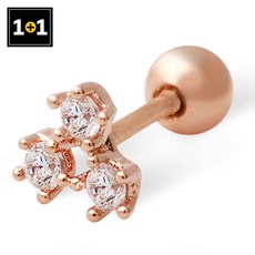 미니아트 1+1 14K Gold pin 피어싱 미니미 한쪽판매