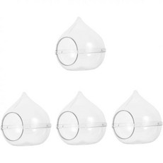 balacoo 햄스터 화장실모래 발라쿠 4pcs 욕실 기니피그 모래 용기 저빌 배스볼 변기 목욕 작은 동물 욕조 친칠라 케이지 하우스 아크릴 Q1624420, 4개