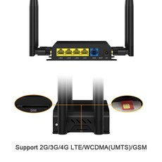 SIM 카드 4G 라우터와 4G 라우터 300Mbps 무선 라우터 MT7620 칩셋 Vpn 라우터 4G LTE 라우터 PPTP L2TP Openwrt 와이파이 라우터|무선 라우터, 1개, 4G EU Version, Black