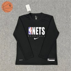 NBA 저지 농구 유니폼 트레이닝복 긴팔 슈팅져지 매쉬 농구복 브루클린 네츠 넷츠 블랙