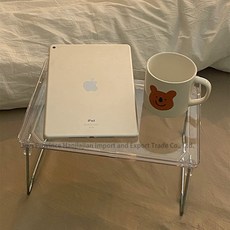 Couyor 투명 아크릴 접이식 미니 책상 다용도 미니 테이블 수납