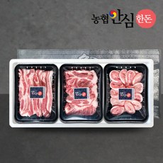 [팸쿡] 농협안심한돈 구이2호 선물세트 1.3kg (삼겹1팩/목살1팩/항정살1팩), 없음, 1개