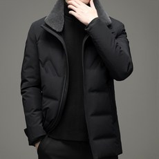 DFMEI 아빠 겨울 양털 칼라 패딩 중남성 보온 코트 겨울 중노인다운