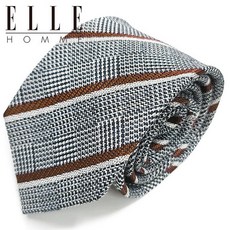 [ELLE HOMME] 엘르옴므 실크넥타이 - 어텀글렌 브라운 8cm