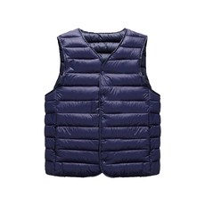 남녀공용 오리털 덕다운 가벼운 경량 패딩 조끼 베스트