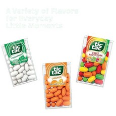 Tic Tac Mega Box 27팩 버라이어티 민트 프레쉬민트 오렌지 앤 프루트 어드벤처 휴대용 리프레시먼트 500ml(17온스)