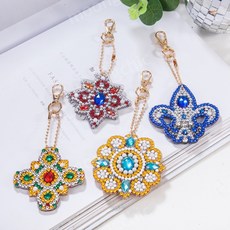 뭉시크 취미활동 추천 반짝 AB비즈 미니 보석십자수 열쇠고리