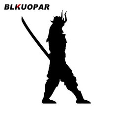 BLKUOPAR-일본 사무라이 가라테 검도 아이콘 로고 데칼 실루엣 그래픽 차 스티커 범퍼 윈도우 트렁크 도어, 27 Black I_02 8cm, 1개