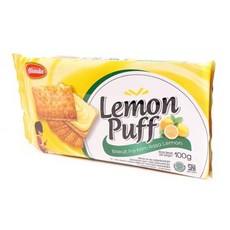 Szmart 마켓 야외 오피스 세미나 간식 lemon puff 인도네시아 과자 몬데 레몬퍼프 100g 24개