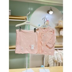 출산선물)톤톤배냇저고리속싸개2종세트(핑크)(25년SS), 핑크/FREE, 1개