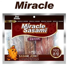 윤성팡 미라클 치킨 혼합 실중량 250g 강아지 건조간식 육포, 1