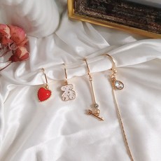 레드하트귀걸이