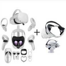 메타 오큘러스 퀘스트2 가상현실 체험 VR 기기 헤드셋 128GB + 엘리트 스트랩 (정품), 정품 앨리트스트랩(개선판) 포함