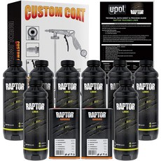 유폴 랩토라이너 8리터 키트 (블랙) U-Pol Raptor Black Urethane Spray-On Truck Bed Liner 8 Quart Kit, 1개