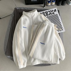 2024 가을 새로운 남성 카디건 스웨터 세트 청소년 칼라 캐주얼 한국 스포츠 의류 투피스 패션