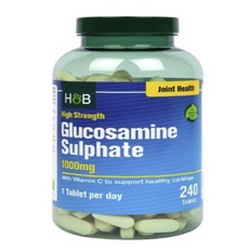 1000mg 240정 1병 홀랜드앤바렛 글루코사민 설페이트 연골 관절 건강 보충제 Holland & Barrett Glucosamine Sulphate 1000mg, 1개
